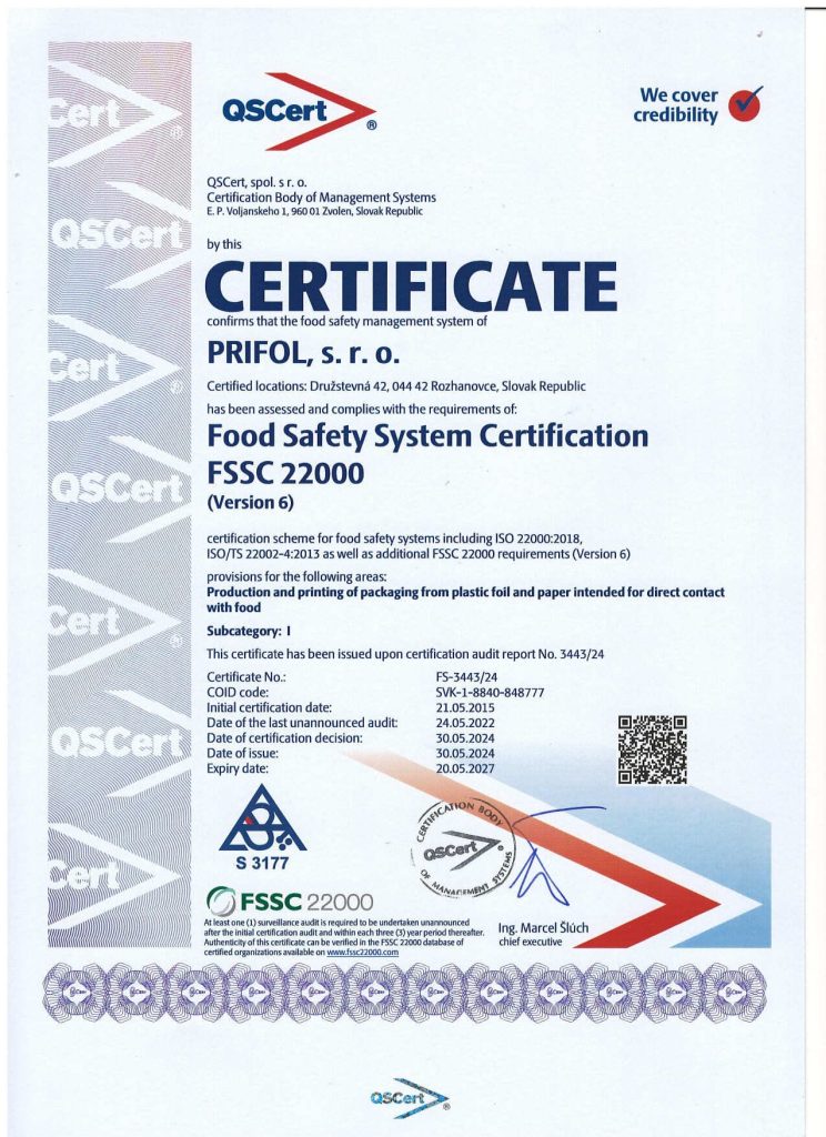 PRIFOL - Certifikat FSSC ver 6 pl 20.5.2027 AJ page 0001